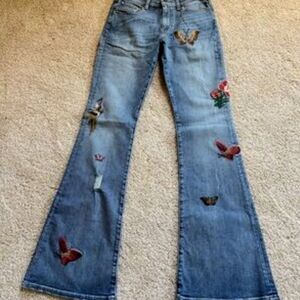 MM Vintage Amazing Jeans Luxury Colorful Embroidery Size 30 Flare jeans